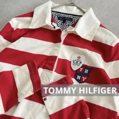 美品 ♦︎ TOMMY HILFIGER コットンポロシャツ 長袖 S ボーダー