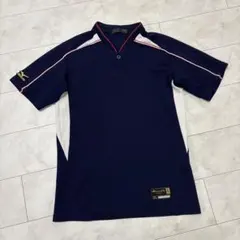 ミズノプロ MIZUNO PRO ネイビー ベースボールシャツ Lサイズ