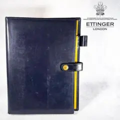 ETTINGER ノート 手帳カバー エッティンガー ブラック×パープル 牛革 