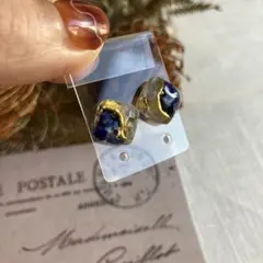 ピアス　天然石　青　水色