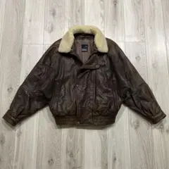 ROBERT COMSTOCK 本革 レザー フライト ジャケット ファー 茶 captain1.jpg?v=1687650768&