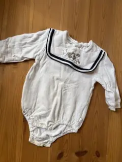 ホワイト セーラー襟 ロンパース 80cm