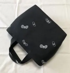 【受注製作】ミナペルホネン choucho ブラック パニーニ型トートバッグ