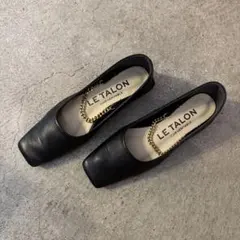 LE TALON レザースクエア メリージェーンフラット23.5cm