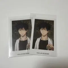 呪術廻戦 伏黒恵 東武動物公園 特典 インスタントカメラ風イラストカード 2点