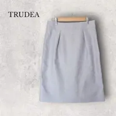 TRUDEAダマスク柄 タイトスカート ラベンダー系 M 裏地あり 上品のサムネイル