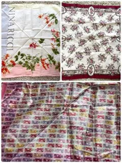 《新品未使用》セリーヌ ニナリッチ ロイヤルドルトン 大判ハンカチーフ3枚