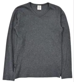 AVIREX ワッフル サーマル バックロゴ vネック ロングスリーブ tシャツ