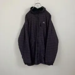 00s　フィラアウトドア　裏ボア　ナイロンジャケット　チェック柄　ブルゾン　刺繍