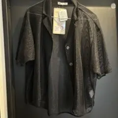ブラックメッシュ半袖シャツ