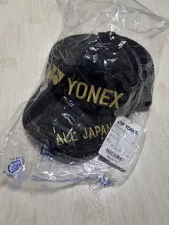 ヨネックスキャップ　黒金　オールジャパン　yonex数量限定キャップ　全国大会