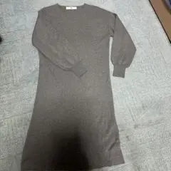 N. ニットワンピース ブラウン M
