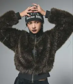 【X-girl】　FAUX FUR COMPACT JACKETのサムネイル