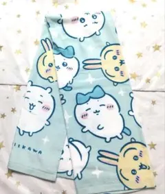 新品　ちいかわ　バスタオル　ハチワレ　うさぎ　水色