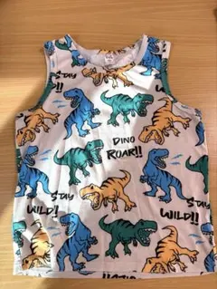 恐竜柄 ノースリーブ タンクトップ 130