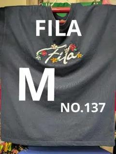 FILA 刺繍ロゴ Tシャツ ネイビー M NO.FH8134NO.137