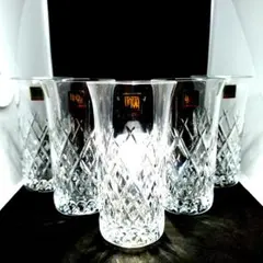 新品希少品HOYAダイヤモンドクリスタルカット冷酒グラス５客揃い江戸切子薩摩切子