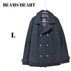 レディース BEAMS HEART ビームスハート ピーコート ネイビー Lのサムネイル