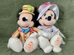 ディズニーランド29周年 メリーポピンズ ミッキー＆ミニー ぬいぐるみ2点セット ディズニーランド29周年 メリーポピンズ ミッキー＆ミニー ぬいぐるみ2