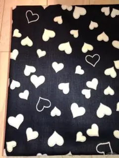 No.145 ラメハート柄♡シーチング生地♡110×50㎝♡