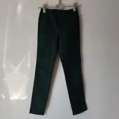 ダークグリーンスキニーパンツ ウエストゴム　レギンスパンツМ