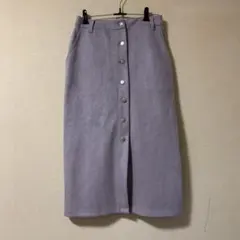 スェード調　ラベンダー タイトスカート M