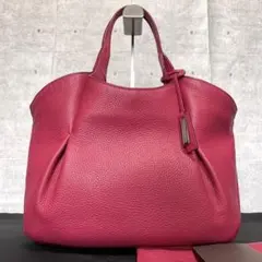 未使用級】MAURO GOVERNA レザー フューシャピンク トートバッグ 