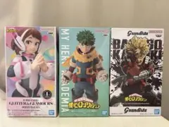 僕のヒーローアカデミア　緑谷出久　爆豪勝己 麗日お茶子フィギュア　3点セット