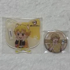 鬼滅の刃 ナンジャタウン アクリルコースター 極楽湯 湯あがり缶バッジ 我妻善逸