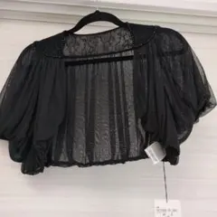 INDIVI シースルー パフスリーブ ボレロ