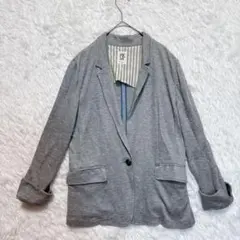 ミッシェルクラン / 秋コーデ　テーラードジャケット　カジュアル　グレイ　L