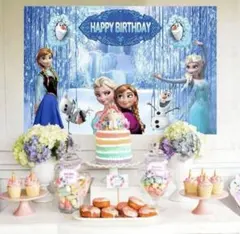 パ*ダ様 アナと雪の女王 バースデーポスター　誕生日パーティー　壁紙　ディズニー