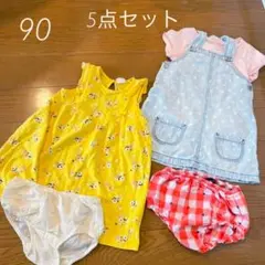 H&M ワンピース Tシャツ　ベビーギャップ　ブルマ　女の子5点セット