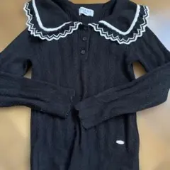 ANNA SUI mini ブラックニットカットソー M