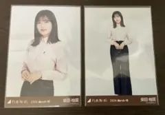 乃木坂46 柴田柚菜 2024 3月 ネクタイ付きシャツ 生写真 2種セミコンプ