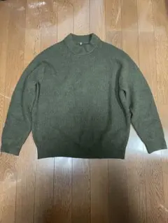 UNIQLO スフレヤーンニット XL オリーブ