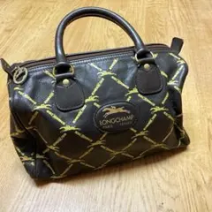 LONGCHAMPロンシャン ボストンバッグ ヴィンテージ レザー 希少 上品
