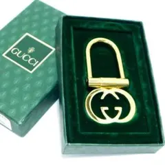 美品Gucciグッチ キーホルダー キーリング GG柄 イタリア製 ヴィンテージ