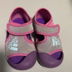 adidas キッズ サンダル ピンク/パープル