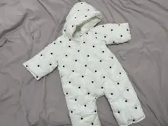 petitmain GIRLSモチーフキルトジャンプスーツ ハート柄