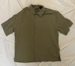 ビンテージ古着 半袖シャツ XL オリーブグリーン
