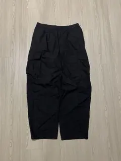 UNIQLO黒 ワイドパンツ ゴム入りウエスト