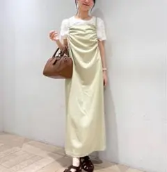 新品　未使用　LOWRYS FARM サイドギャザーキャミワンピース　ローリーズ