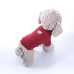 猫・小型犬用服Lサイズ、レッド、可愛い衣装、赤色、FASHION、春秋
