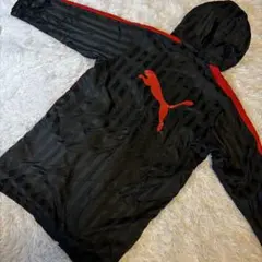 プーマ PUMA ベンチコート 中綿ロングコート 150 黒 赤 訳あり