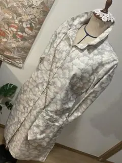 着物リメイク❣️紬着物からシャツカラーコート♡
