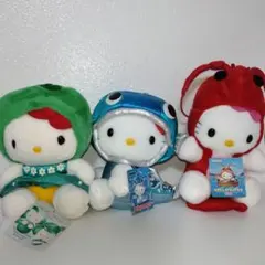 新品未開封】伊豆限定 ハローキティ ワサビキティ ぬいぐるみ含15点 