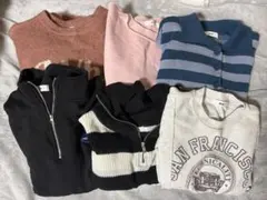 WEGOまとめ売りトップス6点セット ニット スウェットボーダー ジップアップ