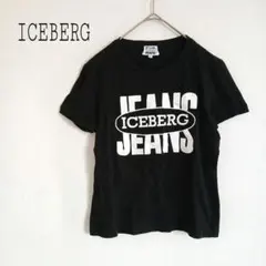 イタリア製 ICEBERG 希少 90s アイスバーグ 半袖ロゴTシャツ 黒のサムネイル