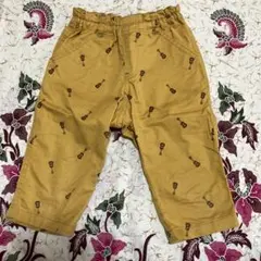 KP BOY ニットプランナー　ギター柄 ベージュ ハーフパンツ　サイズ100
